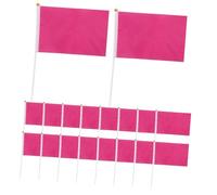 Gatuida 100 Bandierine a Mano Rosa 14x21 Cm, Bandiere Sventolanti Portatili in Stoffa Resistenti Per Feste e Parate, Decorazioni Colorate Per Eventi All’aperto e Interni