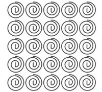 Gatuida 100 fermagli a spirale, mini fermagli circolari per quaderni, neri | Fermacarte circolare in metallo, ideale per appunti, segnalibri, documenti, clip di cancelleria in metallo, piccolo e dal