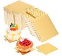 Gatuida 100 fogli Vassoi per Torte Usa e Getta Tavole Quadrate per Cake Decor per Feste Matrimonio e Bakeries Facili da Usare e Resistenti Proteggono Mani e