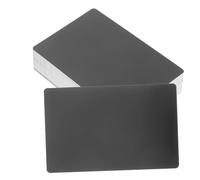 Gatuida 100 pezzi Carte Biglietto Visita Alluminio Nero Blank Card Spesse con Arrotondati Resistenti e Pratiche per Incisione Laser per Ufficio Etichette e Targhette Personalizzate