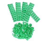 Gatuida 100 pezzi Etichette Auricolari per Ovini e Bestiame Numerazione Unica Plastica Resistente e Visibile per Gestione Animali in Fattoria Adatte per Pecore e Ovini
