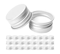 Gatuida 100 Pezzi Mini Coperchi a Vite in Alluminio da 18 MM per Flaconi e Barattoli di Vetro Tappi Filettati a Tenuta Stagna Resistenti alla Corrosione per Viaggi e Cura della Pelle