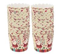 Gatuida 100 Pezzi Pirottini Natalizi per Muffin e Cupcake in Carta Colorata per Dolci Feste e Decorazioni di Natale Colore Casuale