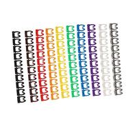 Gatuida 100 Pezzi Tubo con numero a scatto marcatura del cordone riutilizzabile clip segnacavi kit multi Etichette numerate targhette identificative del cordone etichette dei cavi plastica