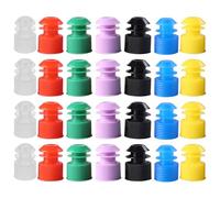 Gatuida 100 Tappi a Vite in Plastica Solida per Provette Diametro 12Mm Set per Uso Laboratoristico e Ricerca Scientifica Chiusura Sigillante Anti-Perdita per Applicazioni Colore Casuale