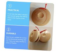 Gatuida 12 Castagnette in Legno Percussione Strumento Musicale Dita per Percussione Sicuro e Resistente Stimola Lascolto Del Ritmo e La Sensibilità Sonora