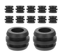 Gatuida 12 pezzi di paraurti in gomma per biliardino - Boccole di ricambio per parti di biliardino - Guarnizione per rondelle per, nero 3,00 x 3,00 x 2,50 cm