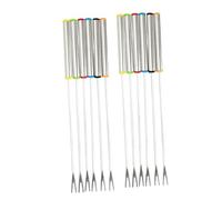 Gatuida 12 pezzi Forchette per Fonduta in Acciaio con Manico Isolante Forchettine per Frutta Formaggio e Dessert per Picnic Bbq e Tavola Facili da Pulire e Resistenti al Calore