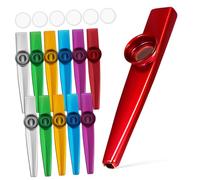 Gatuida 12 pezzi Kazoos in Metallo Compatti e Leggeri per Adulti e Strumento Musicale Bocca con Membrane per Performance Educazione e Giochi di Gruppo
