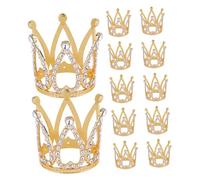 Gatuida 12 Pezzi Mini Corone per Decorazioni Torta Compleanno Tiara Piccola per Accessori Leggeri e Non Irritanti per Festa Principessa per Cupcake Bouquet e Lavoretti Creativi
