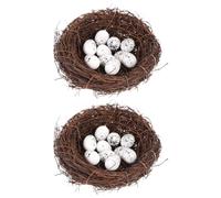 Gatuida 12 Pezzi Nido Artificiale Decorativo per Uccelli e Colombe, Set | Decorazione in Schiuma, per Negozio e Ufficio, Ornamento per Casa e Festa, Stile Micro Paesaggio