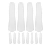 Gatuida 12 Pezzi Rocchetti di Filo Vuoti in Plastica Conici Bianchi Tubi Avvolgitore di Lana in Polipropilene Leggeri e Resistenti Porta Filato per Ricamo e Maglia Professionale