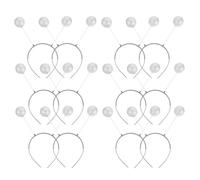 Gatuida 12pezzi Fasce Decorative per Capelli Donne Antenna Marziana e Pallina Glitterata Accessori per Costumi Spaziali e Feste Stile Argento