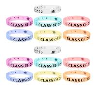 Gatuida 14 braccialetti in silicone che si illuminano al buio, comodi, non facilmente deformabili, per eventi universitari, di gruppo, studenti e insegnanti