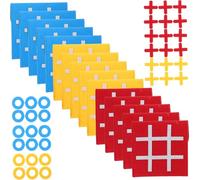 Gatuida 15 Pezzi Gioco Tavolo Mini 9 Caselle in Colorata Portatile Educativo per Ragazzi e Ragazze Gioco Intelligente di società per Anni di Divertimento 15pz Rosso+Giallo+Blu 5pz