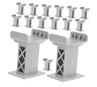Gatuida 15 Pezzi Pilastri Ponte Ferroviario in Plastica Supporti Multilivello per Binari Trenini Blocchi Rialzati Compatibili con Tutti i Marchi Accessori per Tavolo Trenino e Modellismo