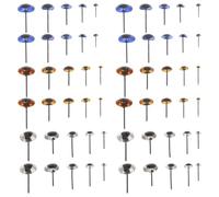 Gatuida 150 Occhi di Vetro per Artigianato - Occhi di Bambola in Miniatura realistici - di Sicurezza da 3/5/7/9/11 mm per Animali all'Uncinetto Amigurumi e creazione di Giocattoli di Peluche