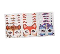 Gatuida 15pezzi Adesivi Per Viso Animali Per Ragazzo Ragazza Volpi Giraffe e Unicorni Per Feste e Giochi in Maschera Realizzati in Pvc