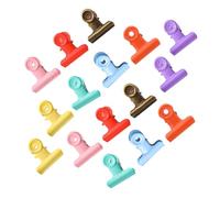 Gatuida 16 pezzi Clip Fermacarte in Metallo Colorate Fermagli per Documenti e Sacchetti per Ufficio Scuola e Casa Facili Usare e Resistenti