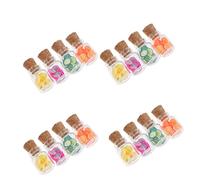 Gatuida 16 Set Barattoli Miniaturizzati Vetro con Fette Frutta Artificiale per Decorazioni Case delle e Miniature Include Verde Arancia e Pitaya