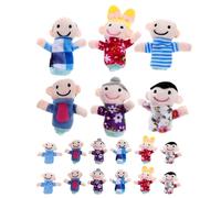 Gatuida 18 pezzi di marionette da dito: marionette da dito per la famiglia - figure morbide per raccontare storie per giochi di ruolo e giocattoli interattivi per l'educazione precoce