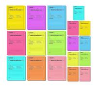 Gatuida 18 Pezzi Telefono Ufficio Business Notebook Neon Portatile Autoadesivo Messaggio Autoadesivo Libro Scolastico Promemoria - Mentre I Registri Erano Colori Casa Per Auto Blocchi