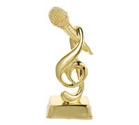 Gatuida 1pezzi Microfono Oro Per Concorso Premio Per Musicali Design Unico Decorazione Per Scuole e Insegnanti Per Vincitori Competizioni Musicali