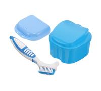 Gatuida 1set Contenitori Per Dentiere e Apparecchi Scatola Porta Dentiere Portatile Resistente Con Spazzolino Per Viaggi e Uso Quotidiano