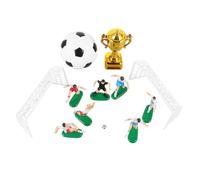 Gatuida 1Set Decorazione Torta Calcio con Mini Trofei e Figurine Giocatori Toppers per Festeggiamenti Sportivi Accessori per Torte e Cupcake Tema Calcistico