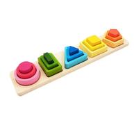 Gatuida 1Set Giocattoli Geometrici Educativo per Sviluppo Cognitivo Impilabile per attività Parent Child Sicuro e Resistentper
