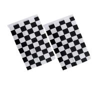 Gatuida 2 Bandiere da Corsa a Scacchi 100X62 CM Striscione Portatile Bianco e Nero Resistente per Eventi di Gara e Decorazione Auto da Corsa