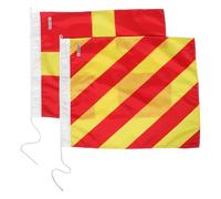 Gatuida 2 bandiere di segnalazione internazionale: bandiere decorative del codice marittimo per navi - striscione di rallentamento del segnale della barca, striscione nautico marino a tema marina