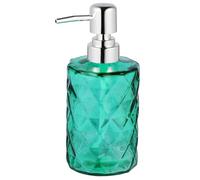 Gatuida 2 Bottiglie Vuote in Vetro 330Ml con Motivo Diamantato Dispenser con Pompa Argento per Shampoo Lozione e Bagnoschiuma Riutilizzabili e Adatti per Accessori Bagno