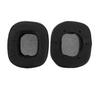 Gatuida 2 copriauricolari over-ear, comodi cuscinetti di ricambio | Copriauricolari per cuffie, in similpelle nera a 6 fori, con design traspirante che previene la sudorazione, facili da