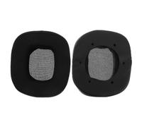 Gatuida 2 copriauricolari over-ear, comodi cuscinetti di ricambio | Copriauricolari per cuffie, in similpelle nera a 6 fori, con design traspirante che previene la sudorazione, facili da