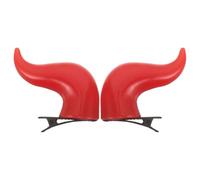 Gatuida 2 fermagli per capelli a forma di corna da diavolo per Halloween, | Copricapo con corna rosse, con clip, previene i danni ai capelli, ideale per cosplay, travestimenti, feste, sfilate e