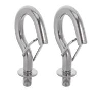 Gatuida 2 ganci appendiabiti con vite M10 e fibbia a molla, design | Gancio di montaggio a soffitto per sospensione di funi metalliche, supporta luci da miniera, installazione a vite, robusto,