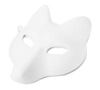 Gatuida 2 Maschere Volpe Halloween PU Non Verniciate per Adulti Maschera Animale Blank per Feste Cosplay DIY Accessori Halloween Party Sicuri e Personalizzabili