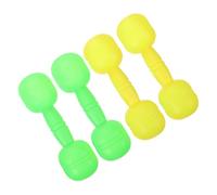 Gatuida 2 paia Manubri in Plastica per Suono Giallo e Verde Attrezzi Sicuri per Esercizi Mattutini e Fitness per Asilo e Danza Pesi per Allenamento Divertente e Sociale
