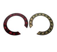 Gatuida 2 pezzi Adesivi Intarsiati per Chitarra Classica Acustica Autoadesivi con Motivo Floreale Rosone Decorazione Realistica per Buco Sonoro Accessori per Riparazione e