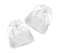 Gatuida 2 Pezzi Borsa da Sposa in Raso Bianco con Strass e Laccio per Soldi Pochette Sposa con Design e Dettaglio per del Matrimonio