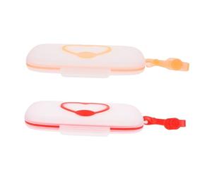 Gatuida 2 pezzi Box Portatile per Salviette da Viaggio Dispenser Appeso per Passeggino con Apertura Facile Copertura Protettiva e Design Leggero per Uso in Cucina Bagno e Palestra