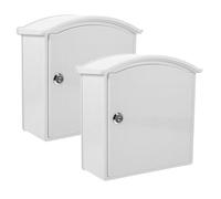 Gatuida 2 pezzi Cassetta postale con serratura da parete Scatola per il latte Giornale Contenitore per lettere vintage per esterni Giardino Ufficio Decorazioni per la casa