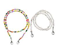 Gatuida 2 Pezzi Catenella per Occhiali da Donna con Perline Antiscivolo Laccetti per Mascherina e Catena Anti-smarrimento Leggera e Decorativa