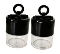 Gatuida 2 pezzi Contenitore Cipria Compatto con Piumino Integrato Custodia Portatile per Polvere Libera Sigillata Ricaricabile e Resistente per Trucco in Movimento