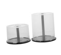 Gatuida 2 pezzi Contenitori Trasparenti per CD Dvd con Base Nera Capacità e Dischi Porta Dischi Versatile e Leggero per Archiviazione Modulare e Trasporto Pratico