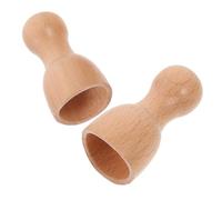 Gatuida 2 pezzi Coppetta in Legno per Trattamenti Manuali di Maderoterapia Anticellulite e Rilassamento Muscolare Piccola e Leggera per Collo Gambe e Corpo Impugnatura Antiscivolo Uso