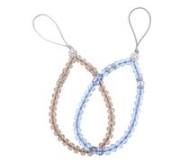 Gatuida 2 pezzi Cordino Bracciale con Perline Staccabile per Telefono Mobile Supporto Resistente per Scuola Viaggio e Quotidiano Colore Casuale Colore Casuale