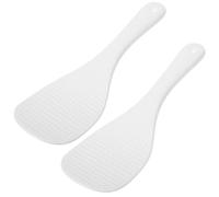 Gatuida 2 Pezzi Cucchiai da Riso in Ceramica Bianca 19 Cm, Palette per Riso da Cucina Antiaderenti Leggere, Utensili da Tavola per Porridge Sushi e Alimenti, per Uso Quotidiano e Regali