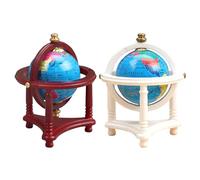 Gatuida 2 pezzi di globo in miniatura per casa delle bambole: accessorio per diorama 1:12, piccolo di globo terrestre decorativo per bambini, giocattolo educativo per mini sala studio per ragazze